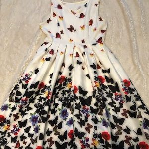 Woman’s butterfly dress